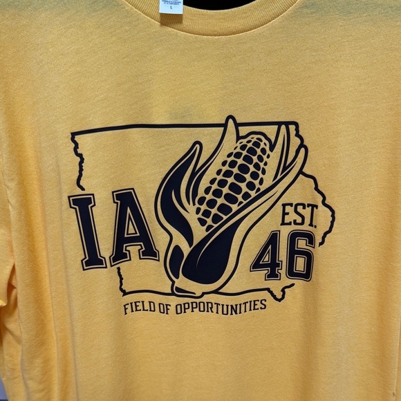 Yellow Iowa Graphic T-Shirt - Picture 2 of 3